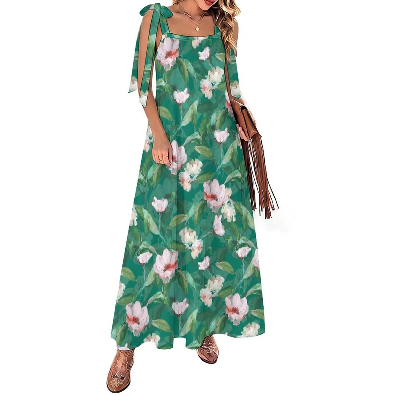 Robe Longue Personnalisée à Bretelles Réglables pour Femme