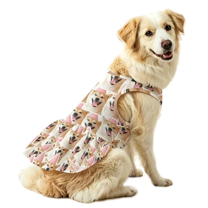 Robe Hawaïenne Grande Taille Personnalisée pour Chien et Chat à Volants