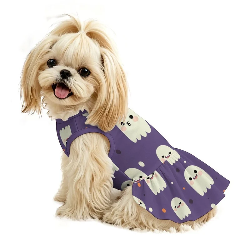 Robe Hawaïenne Personnalisée pour Chien et Chat à Volants — Impression sur Mesure