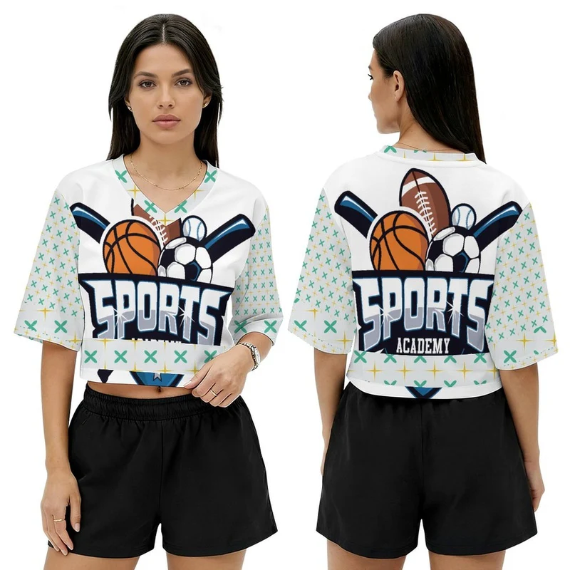 Maillot Sport Femme Court Col V Personnalisable