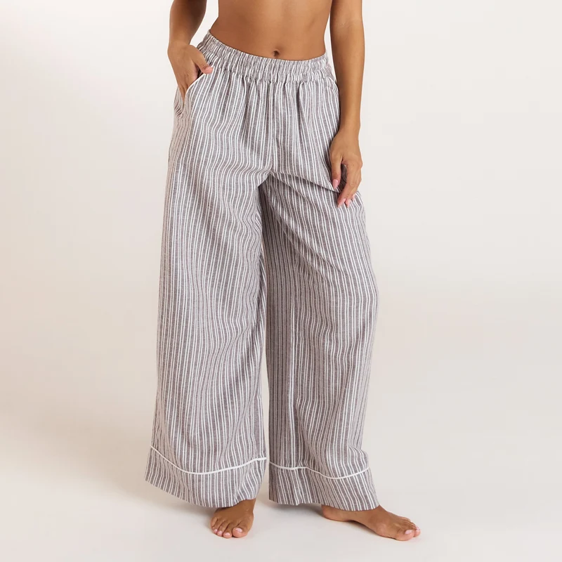 Pantalons de Pyjama Stripe - Chocolat