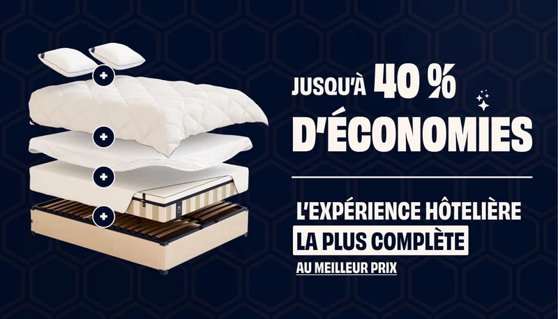 Pack Lit Coffre 5 étoiles - 90 x 190 cm