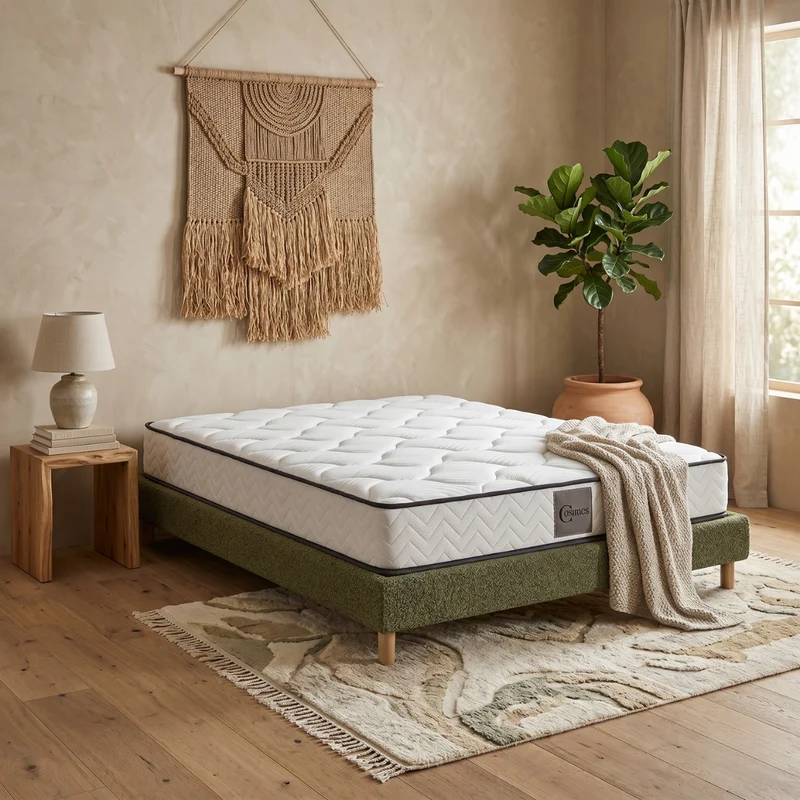 Ensemble lit et matelas confort - Collection Bouclette