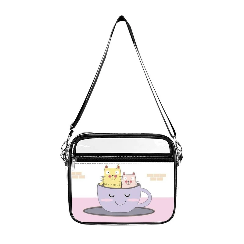 Sac Bandoulière Transparent en PVC Personnalisable — Impression UV
