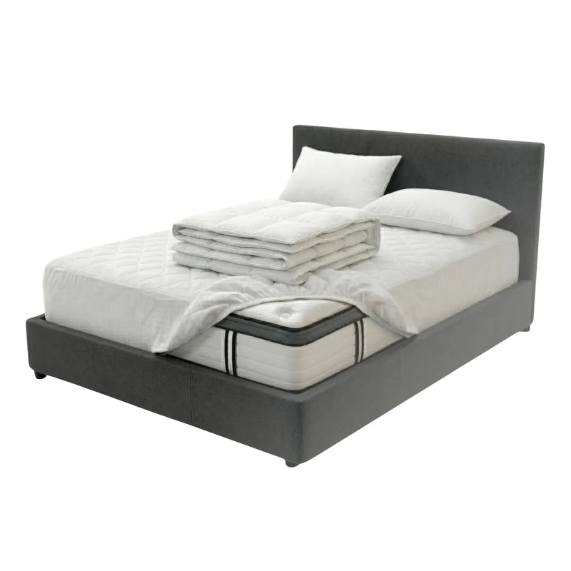 Ensemble literie complet avec lit coffre et matelas épais - Collection Select