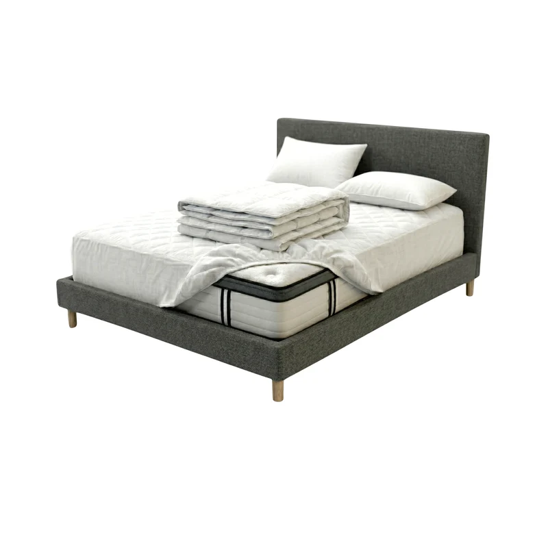 Ensemble literie complet avec matelas, lit et tête de lit - Collection Confort Design