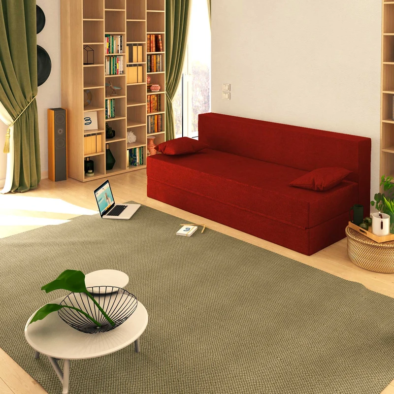 Divano letto 3 posti TreTris Rosso Pompeiano - Outlet