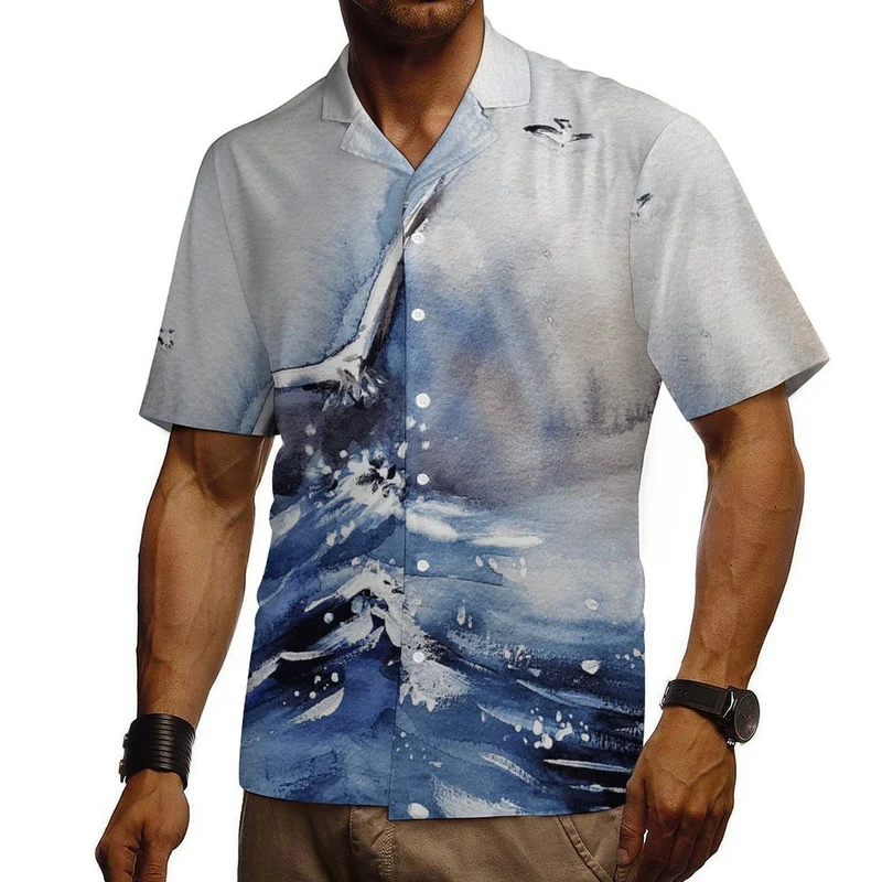 Chemise Col Cubain Coton Personnalisable Manches Courtes Homme