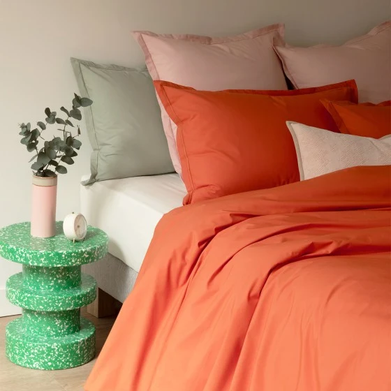 Housse de couette Percale Mandarine