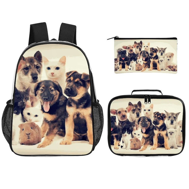 Coffret 3 Sacs Transparents Personnalisables — Sac à Dos, Sac à Main et Pochette en PVC