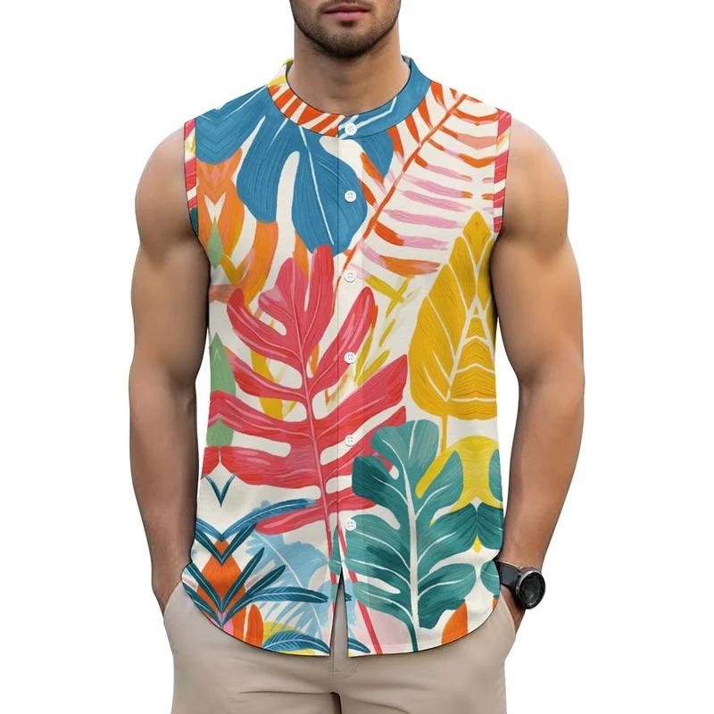 Chemise Sans Manches Personnalisable pour Homme | Style Vacances