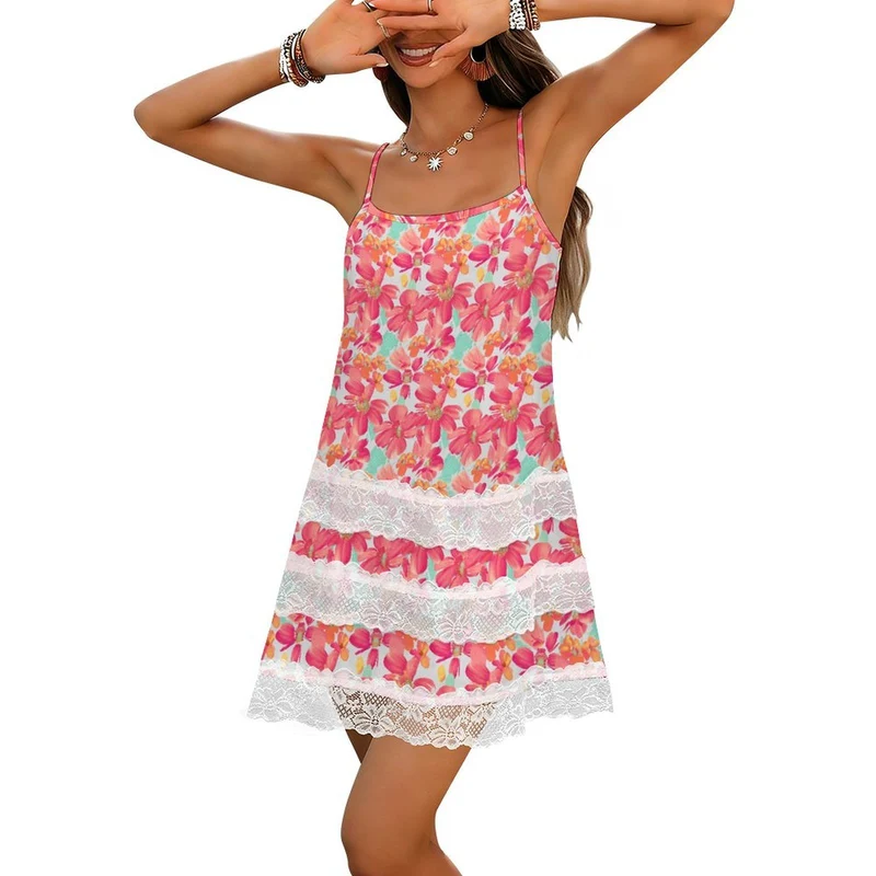 Robe Nuisette Mi-Longue Personnalisable | Fines Bretelles et Dentelle