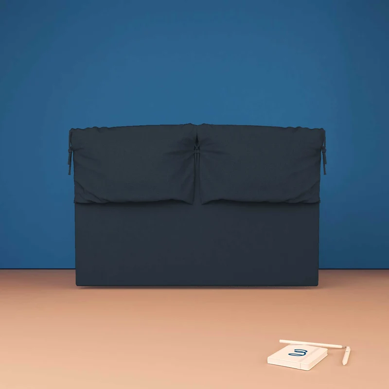 Testata letto matrimoniale in ecopelle imbottita Licia Soft