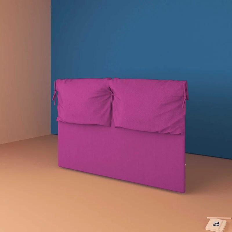 Testata letto matrimoniale in tessuto imbottita Licia Soft
