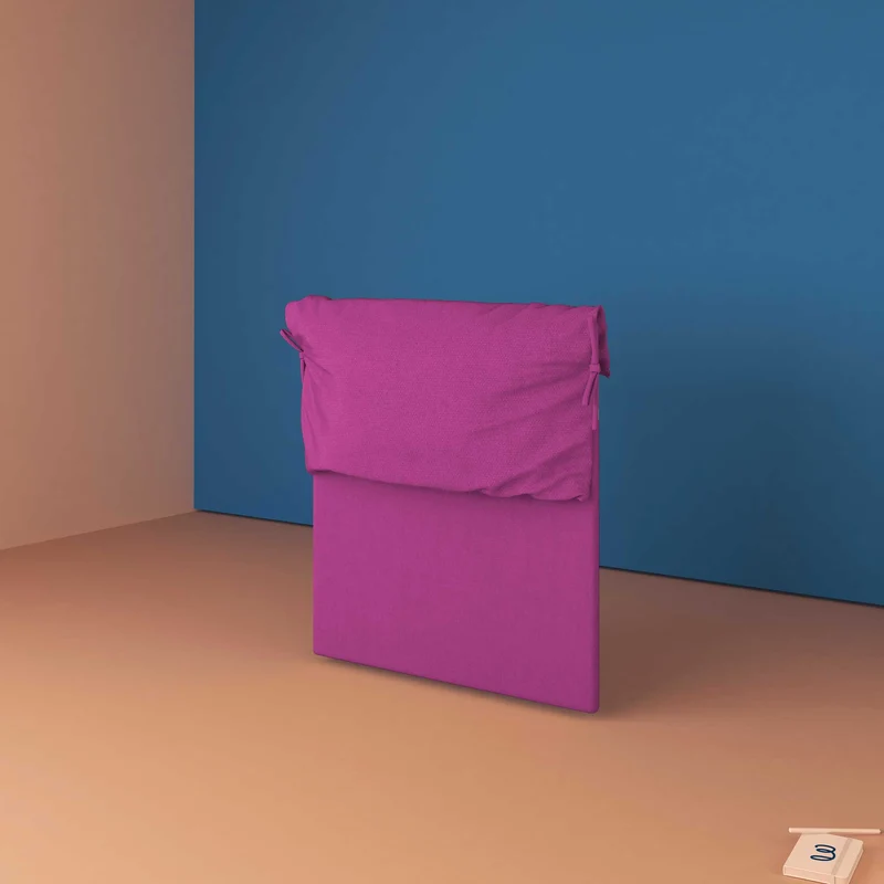 Testata letto singolo in tessuto imbottita Licia Soft