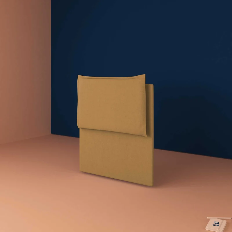 Testata letto singolo in ecopelle imbottita Licia