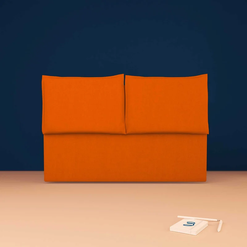 Testata letto matrimoniale in tessuto imbottita Licia
