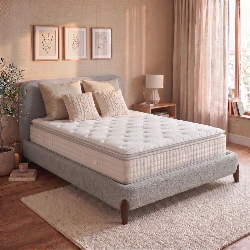 Matelas ressorts, mémoire de forme, soulagement articulaire - Collection Perle