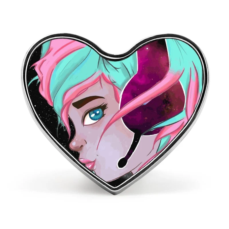 Pin's Cœur Personnalisé en Métal | Broche Photo Romantique
