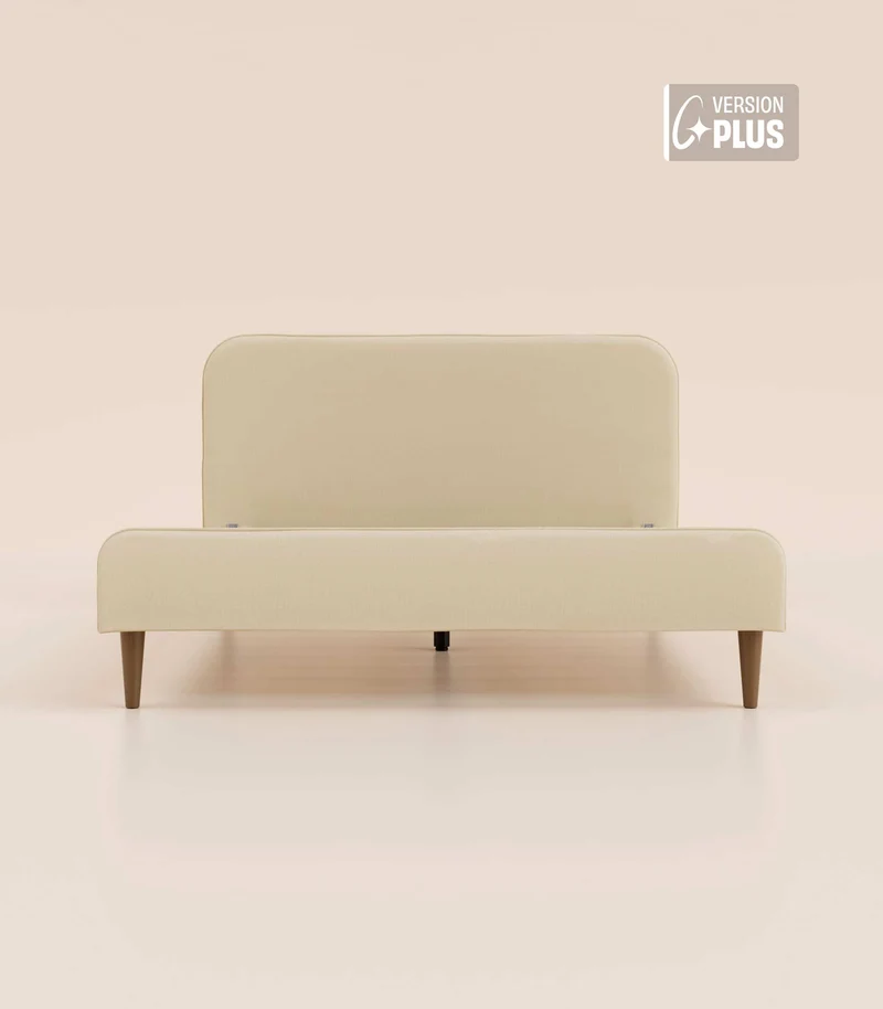 Lit scandi - Beige Velouté