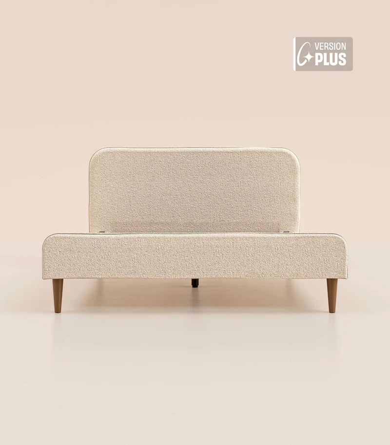 Lit scandi - Beige Bouclé