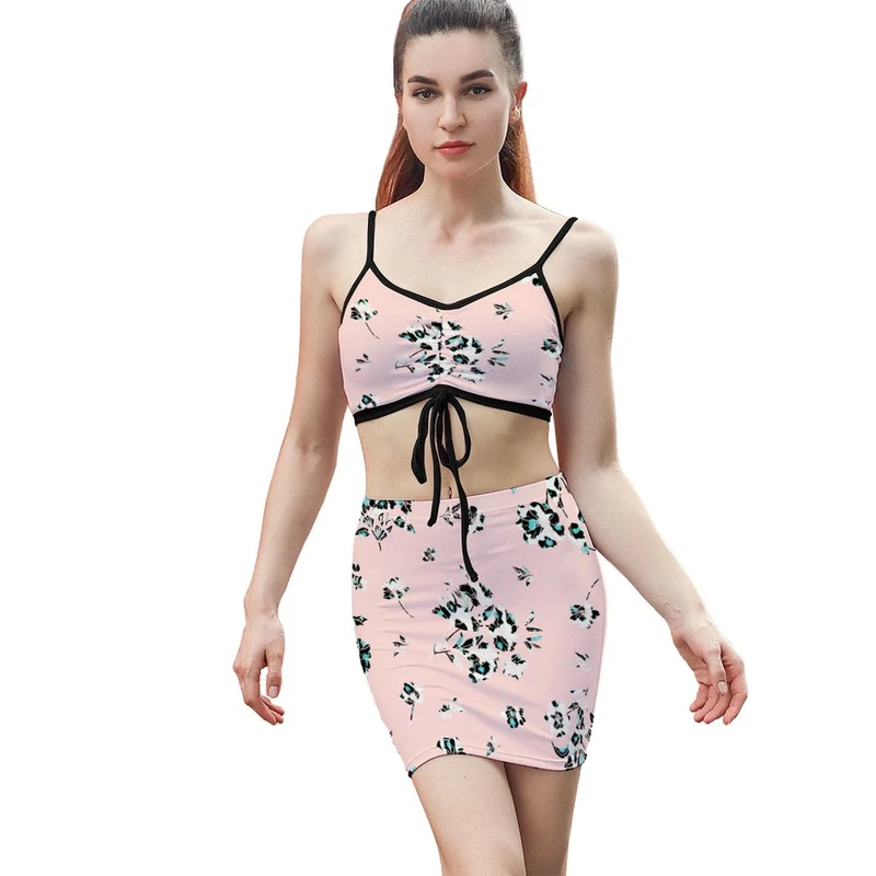 Ensemble Jupe et Top Moulant Personnalisé - Look Y2K Sexy