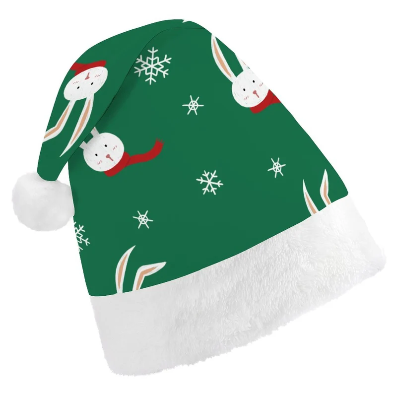 Bonnet de Noël Personnalisé Adulte - Tissu Doux & Peluche (Photo/Texte)