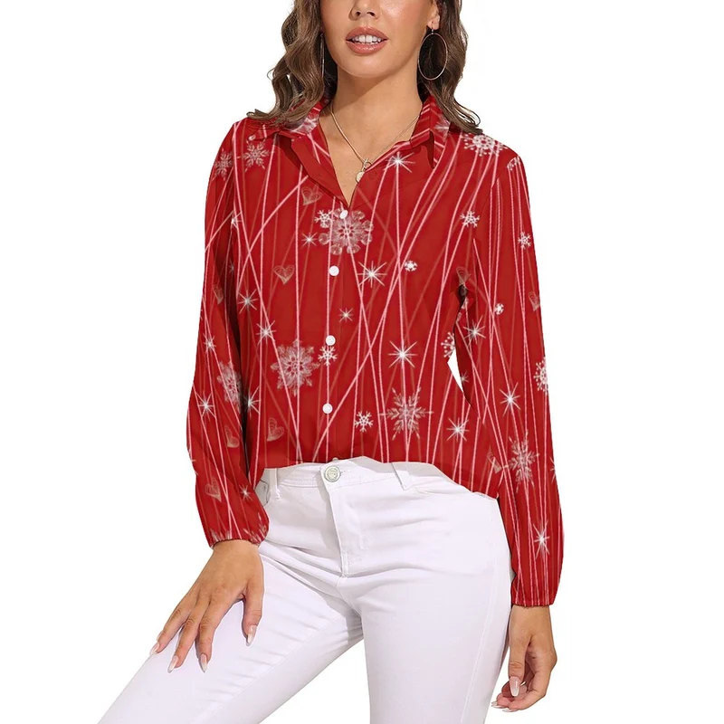 Blouse Vintage Femme Col V - Manches Lanterne Bohème (S-3XL)