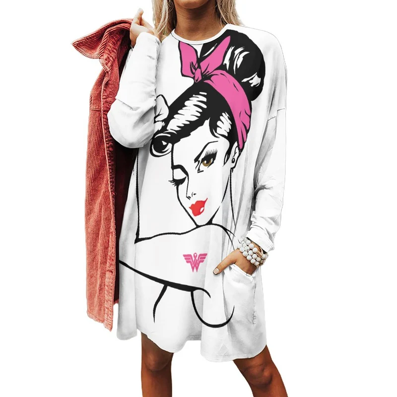 Tunique Sweat Oversize Femme - Grandes Poches & Coupe Longue (2XS-6XL)