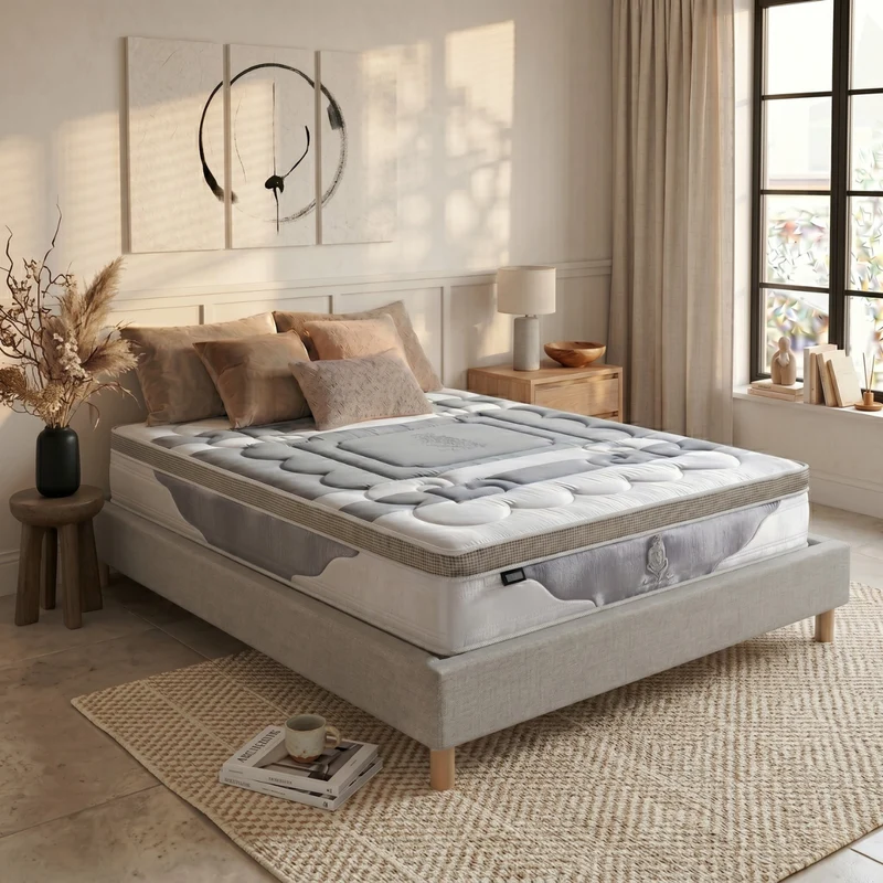 Matelas surmatelas latex intégré, série limitée - Collection Platinium