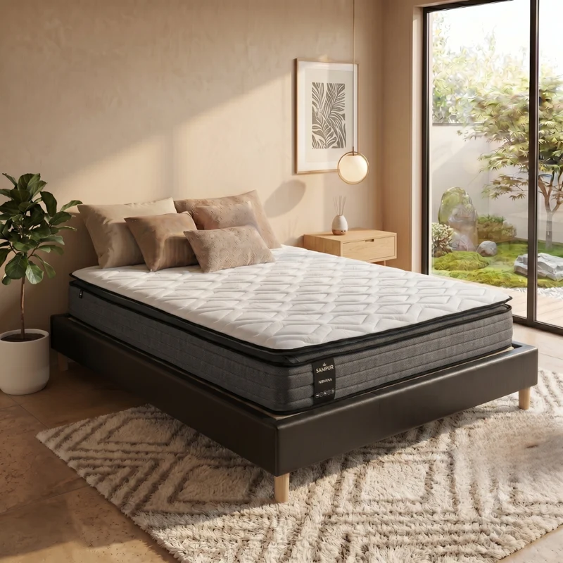 Matelas latex, ressorts ensachés, mémoire de forme - Collection Nirvana