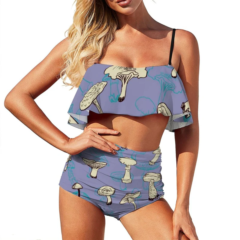 Bikini à Volants Personnalisé | Impression Sublimation Pleine Surface & Découpe Taille