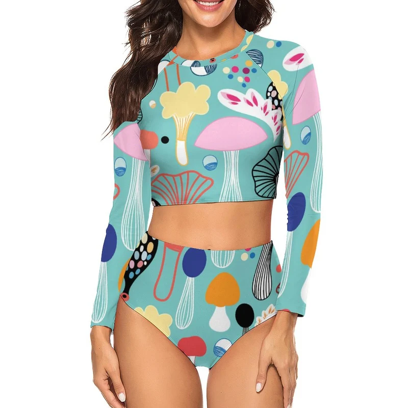 Bikini Manches Longues Personnalisé | Impression Sublimation & Découpe Taille Sur Mesure