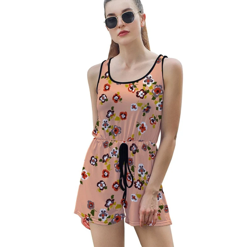 Combishort Sans Manches Personnalisé Femme | Tenue Été Imprimée