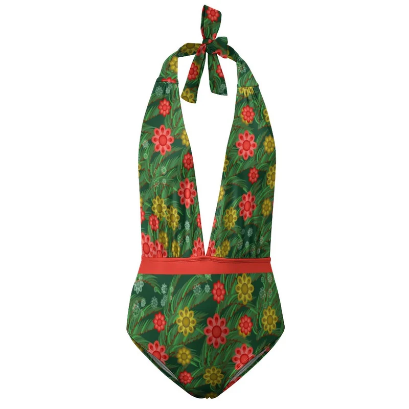 Maillot Une Pièce Décolleté Plongeant | Monokini Dos Nu Personnalisé