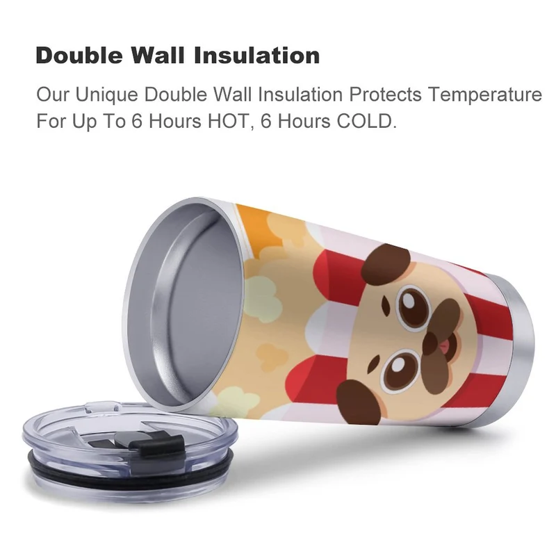 Tumbler Isotherme Personnalisé 20oz | Inox 304 & Paille Incluse | Anti-Fuite