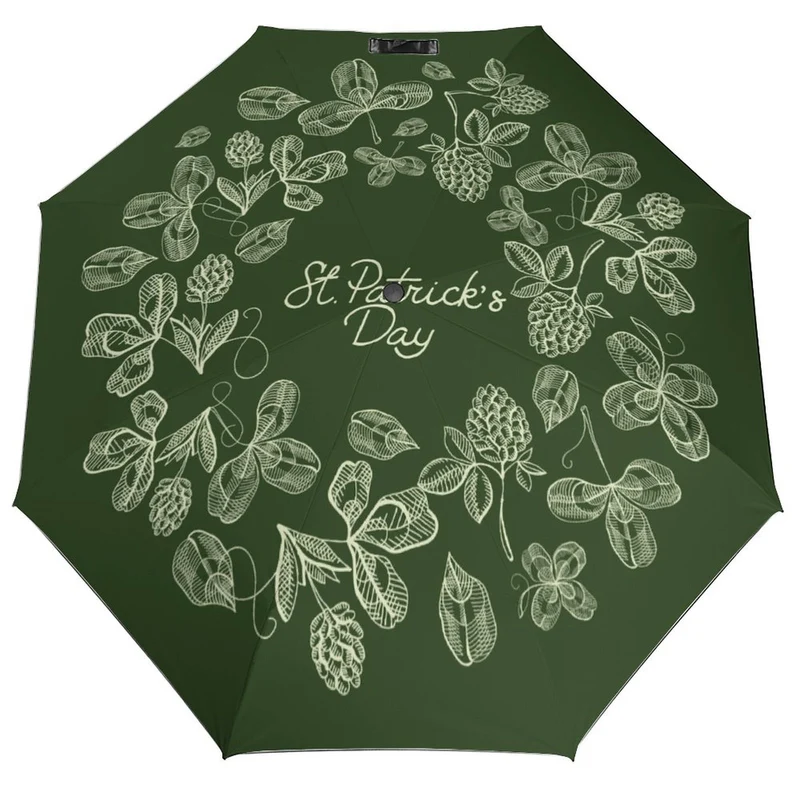 Parapluie Automatique Personnalisé | Anti-UV Intérieur Noir | Résistant Vent