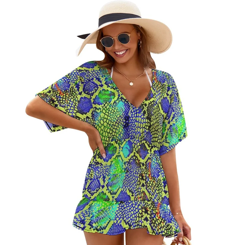 Robe de Plage Personnalisée : Tunique Chiffon Fluide & Coupe Sexy