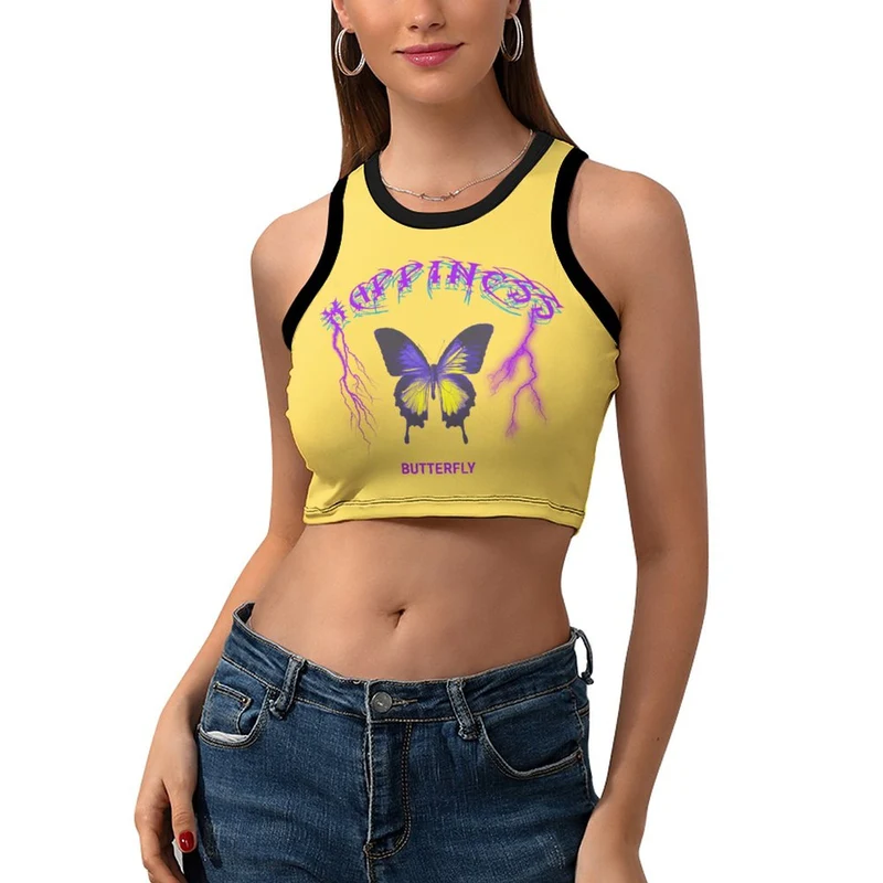 Crop Top Dos Nageur Personnalisé | Haut Court Sport & Lifestyle Femme