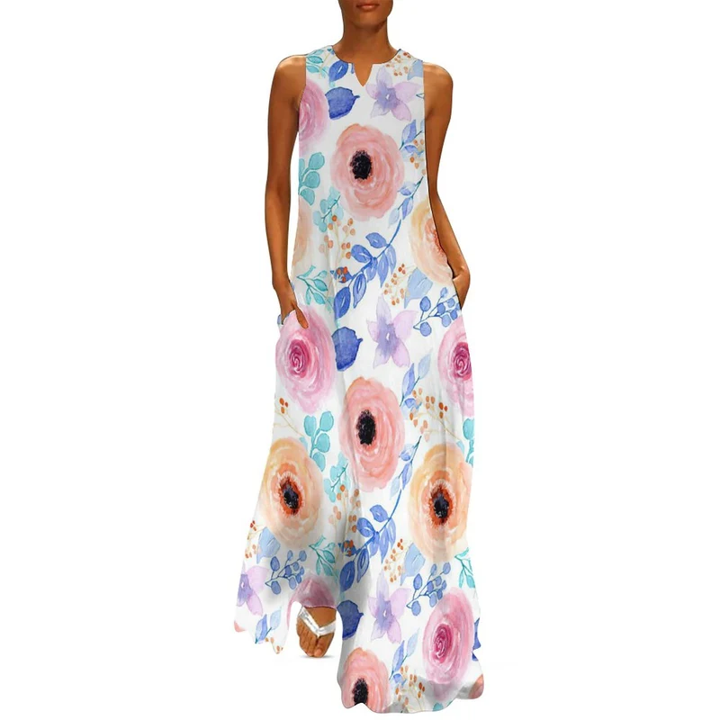 Robe Longue Sans Manches | Silhouette Allongée & Style Épuré