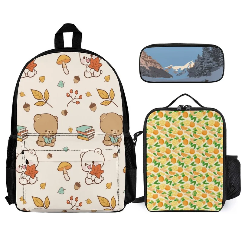 Ensemble Scolaire Personnalisé 3-en-1 | Sac, Lunch Bag & Trousse
