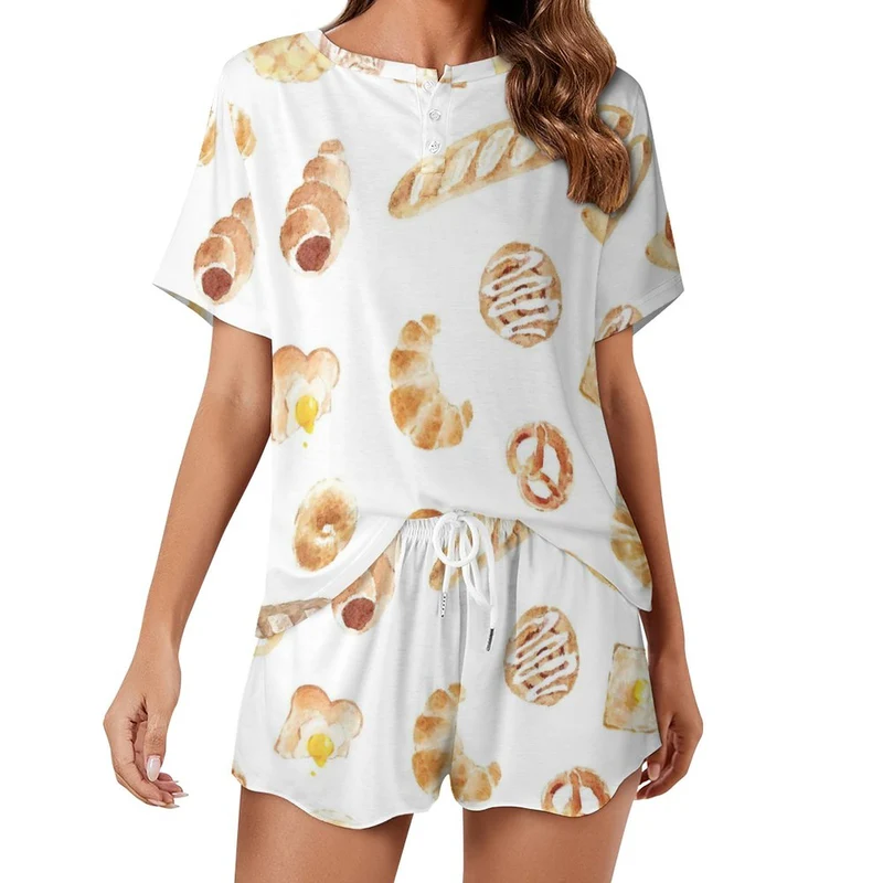 Ensemble Pyjama Court Femme Personnalisé | Toucher Coton & Coupe Ample