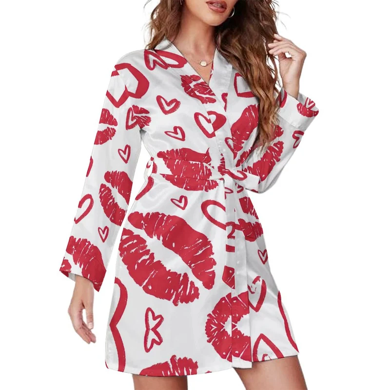 Peignoir Kimono Satiné Personnalisé | Robe de Chambre Mariée & Spa