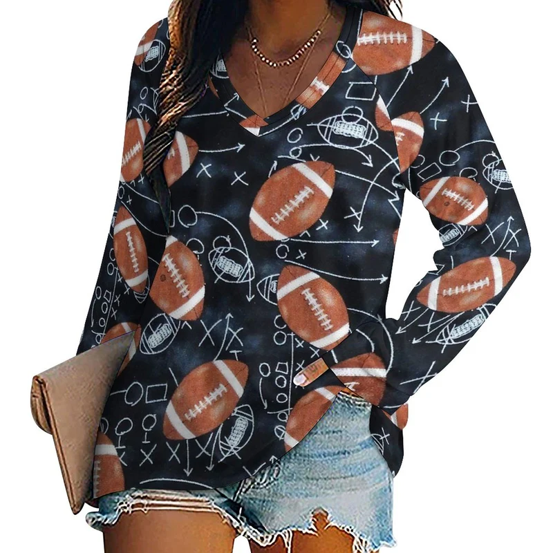Haut Manches Longues Col V Double | Oversize & Anti-Froissage (S-5XL)