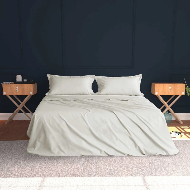 Completo letto con lenzuola e federe in cotone percalle
