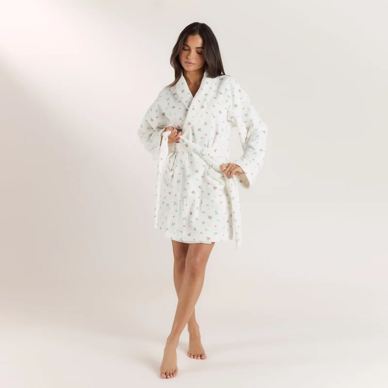 Peignoir - Blanc Floral