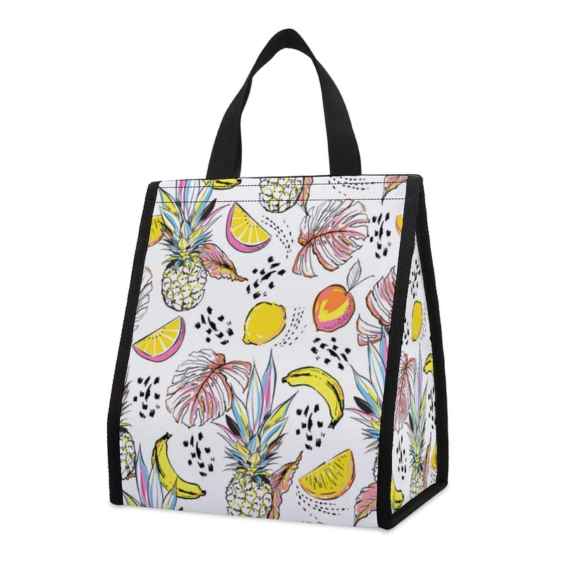 Sac Lunch Isotherme Pliable Rétro | Design Paper Bag & Velcro