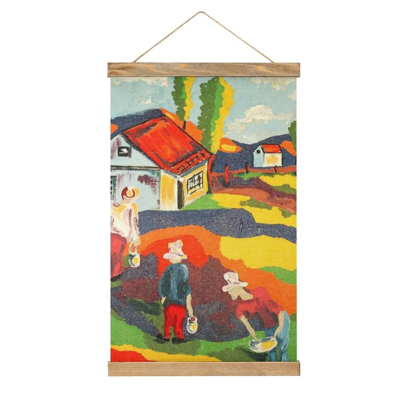 Kakemono Lin & Hêtre Personnalisé | Décoration Murale Zen Japonaise