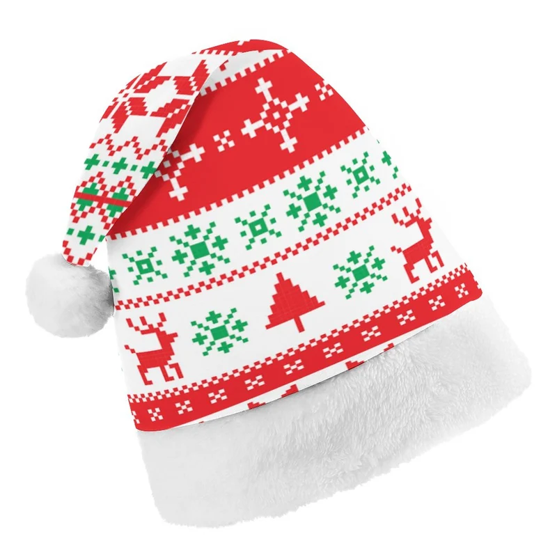 Bonnet de Noël Personnalisé | Confort Peluche & Élastique Spandex