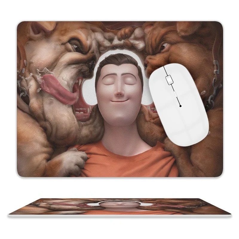 Tapis de Souris Cuir PU Personnalisé | Waterproof & Ultra-fin | [Nom]
